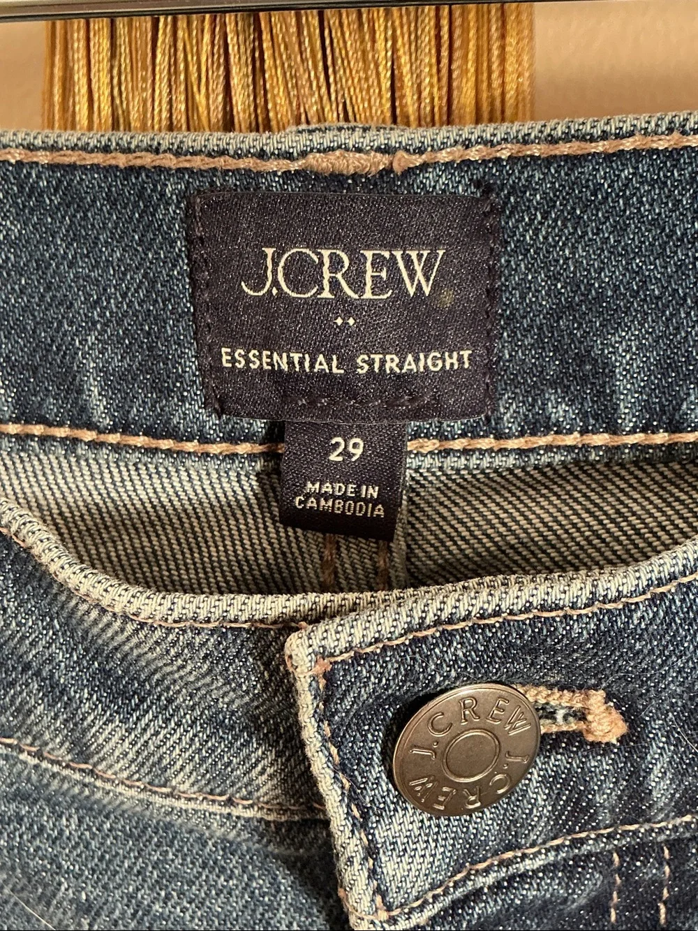 NWT J. Crew Cropped Essential Straight-Leg Jeans in Blue Wash women’s Sz 29